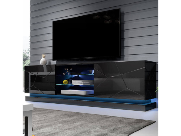 QIU 200 CAMA MEBLE Тумба ТВ черный глянец