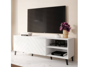 ABETO 150 CAMA MEBLE Тумба ТВ белый / белый глянец
