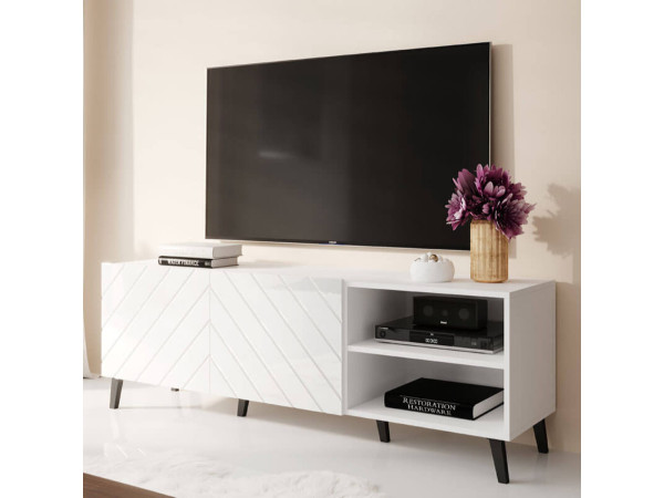 ABETO 150 CAMA MEBLE Тумба ТВ белый / белый глянец