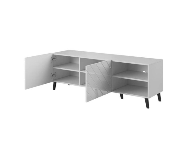 ABETO 150 CAMA MEBLE Тумба ТВ белый / белый глянец