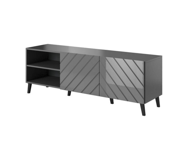 ABETO 150 CAMA MEBLE Тумба ТВ графит / графит глянец