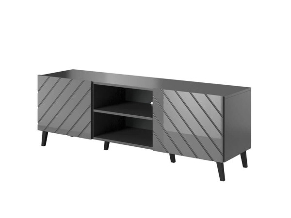 ABETO 150 CAMA MEBLE Тумба ТВ графит / графит глянец