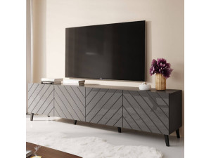 ABETO 200 CAMA MEBLE Тумба ТВ графит / графит глянец