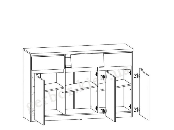 ДЖУЛI Комод KOM3D3S БРВ (ВМК)