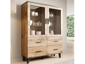 LOTTA CAMA MEBLE Витрина 120 2D4S дуб вотан