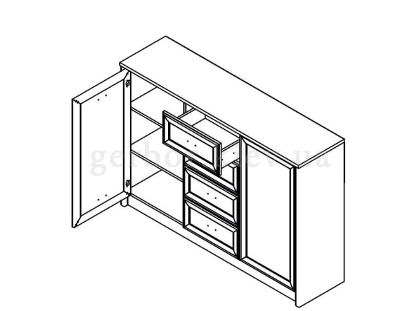 САЛЕРНО Комод KOM2D4S Гербор