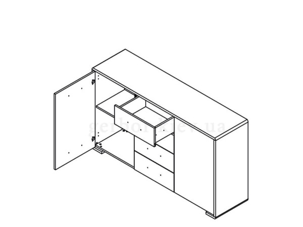 БУКА Комод KOM2D4S Гербор