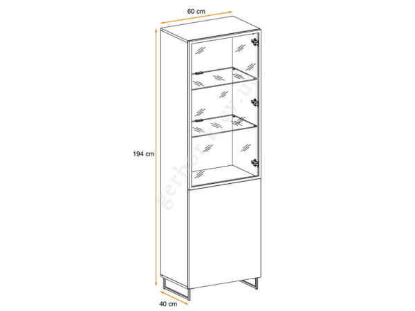 PLANK WSW Витрина высокая ASM MEBLE