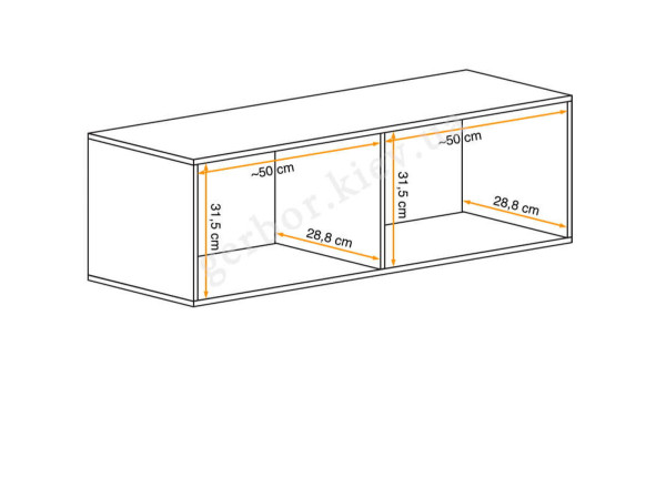 BLOX SW22 Шкаф навесной ASM MEBLE