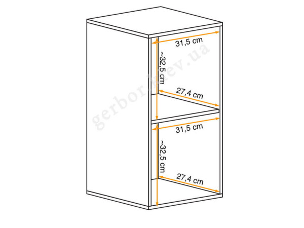 BLOX SW25 Шкаф навесной ASM MEBLE