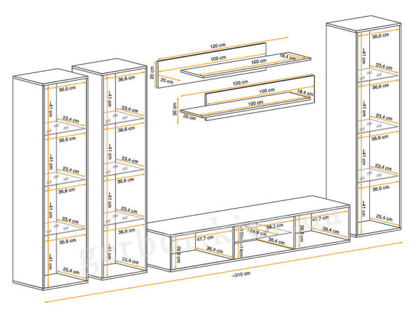 FLY P3 Гостиная ASM MEBLE