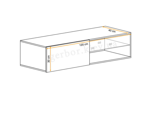 SWITCH RTV4 Тумба ТВ навесная ASM MEBLE