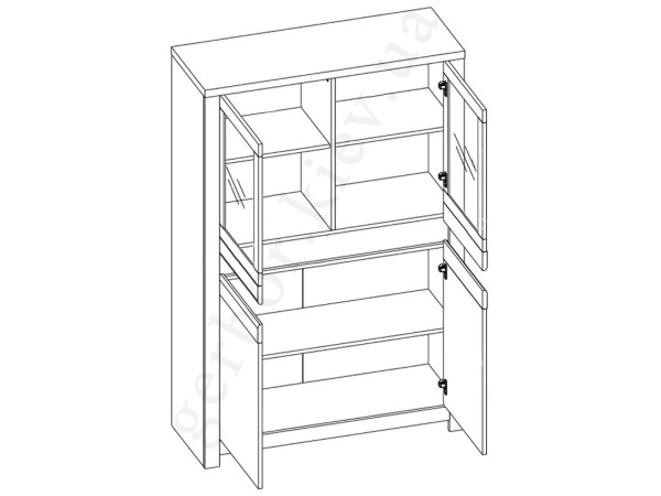 CLOVER Вітрина низька 2D2W Mebelbos