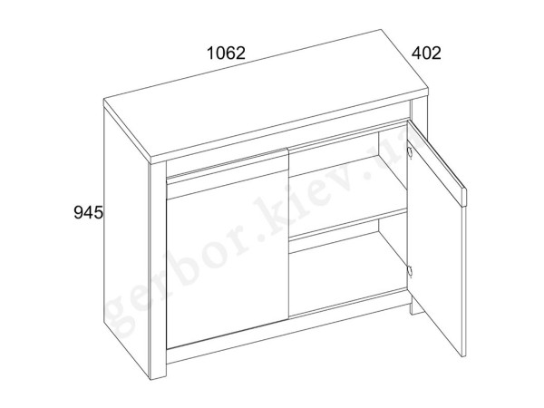 CLOVER Тумба 2D Mebelbos