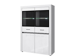 WHITEBLACK Вітрина низька 2D2W Mebelbos