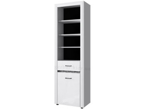 WHITEBLACK Стелаж 1D1S Mebelbos