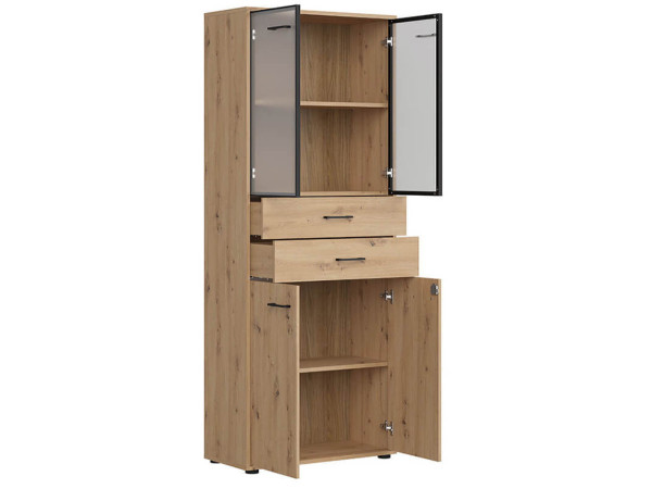 SPACE OFFICE Витрина с замком REG2D2W2S/200/Z BRW