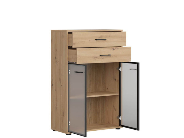 SPACE OFFICE Витрина REG2W2S/120 BRW