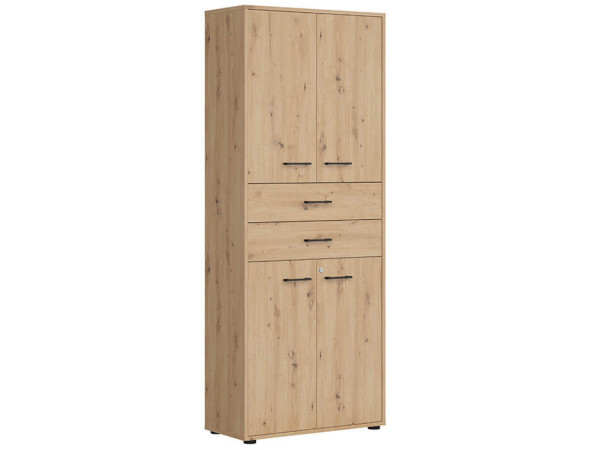 SPACE OFFICE Шкаф с замком REG4D2S/200/Z BRW