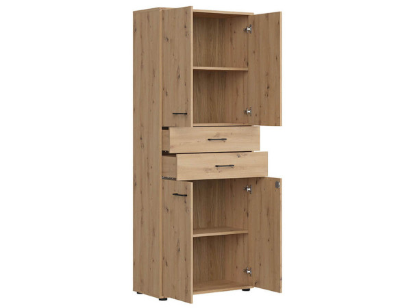 SPACE OFFICE Шкаф с замком REG4D2S/200/Z BRW