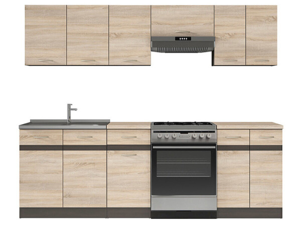JUNONA LINE 240 ZBL Кухня BRW сонома