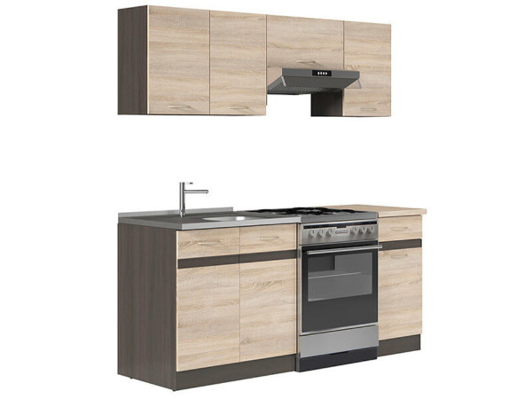 JUNONA LINE 180 ZBL Кухня BRW сонома