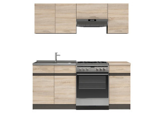 JUNONA LINE 180 ZBL Кухня BRW сонома