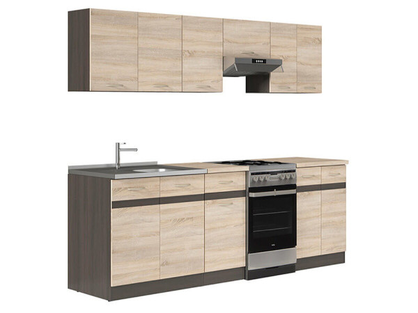 JUNONA LINE 230 ZBL Кухня BRW сонома