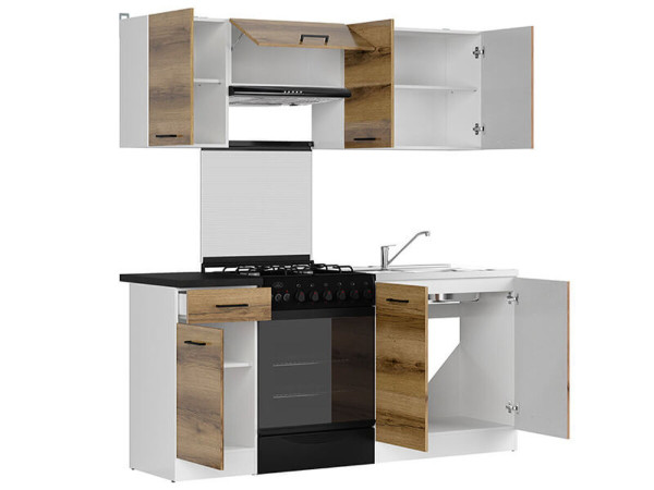 JUNONA LINE 180 ZBL Кухня BRW делано світлий