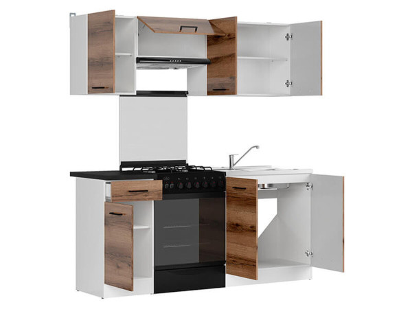JUNONA LINE 180 ZBL Кухня BRW делано темний