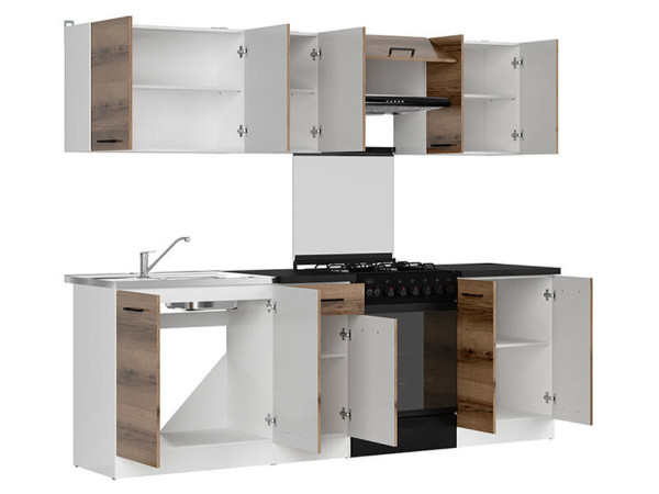 JUNONA LINE 240 ZBL Кухня BRW делано темний