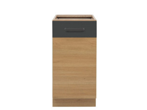SEMI LINE Тумба D-40/82 BRW дуб / черный