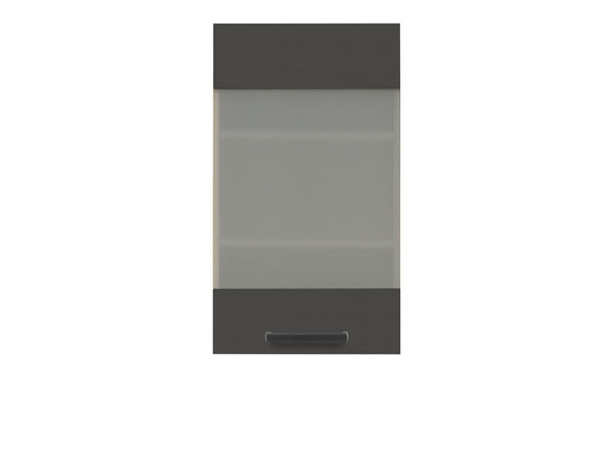 SEMI LINE Витрина навесная G-40/72-LV/PV BRW дуб / черный