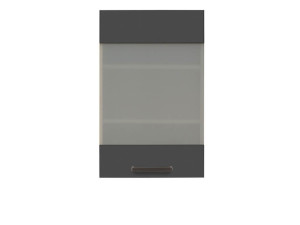 SEMI LINE Витрина навесная G-45/72-LV/PV BRW дуб / черный