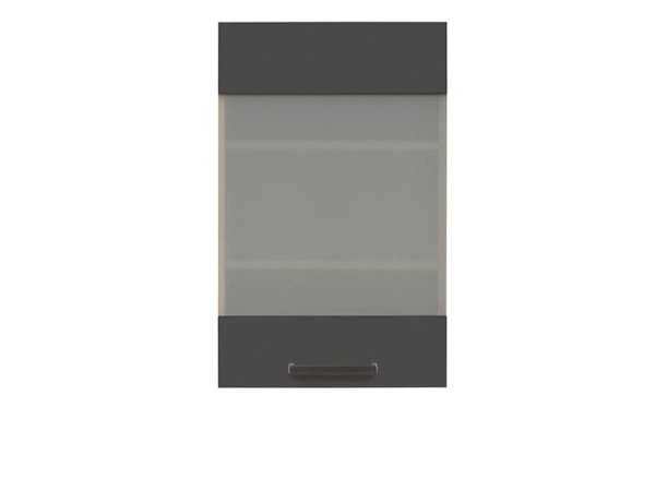 SEMI LINE Витрина навесная G-45/72-LV/PV BRW дуб / черный