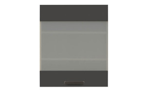 SEMI LINE Витрина навесная G-60/72-LV/PV BRW дуб / черный