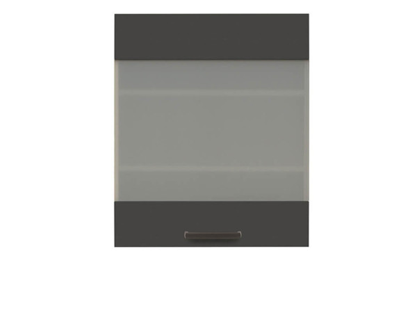 SEMI LINE Витрина навесная G-60/72-LV/PV BRW дуб / черный
