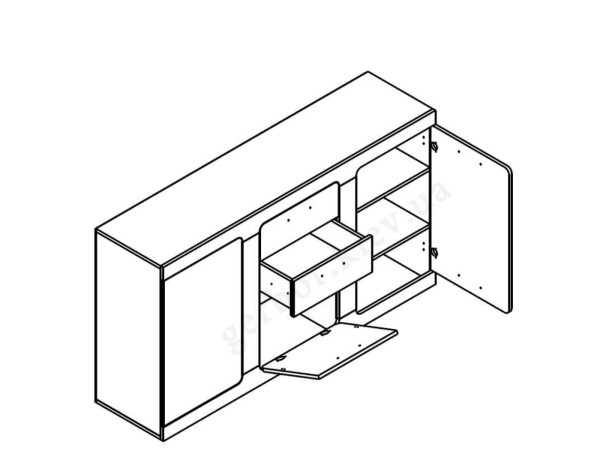 ТОТЕН Комод KOM2D2S1K Гербор