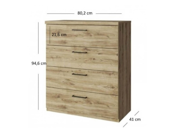 DOORSET Комод 4S MEBELBOS