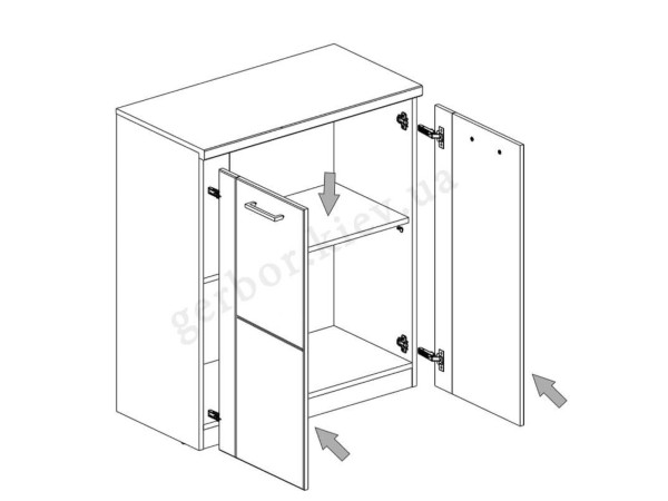 DOORSET Тумба 2D MEBELBOS
