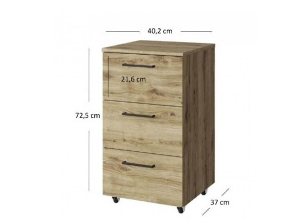 DOORSET Тумба мобільна 3S MEBELBOS