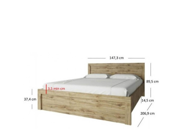 DOORSET Ліжко 140 MEBELBOS