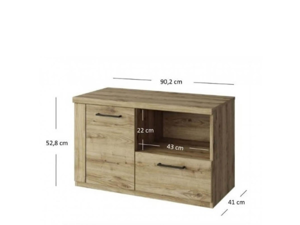 DOORSET Тумба для взуття 1D1S MEBELBOS