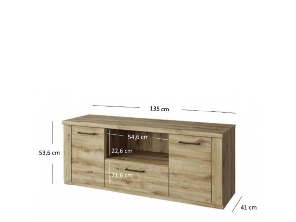 DOORSET Тумба ТВ 2D1S/135 MEBELBOS