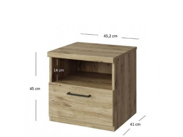 DOORSET Тумба приліжкова 1S MEBELBOS