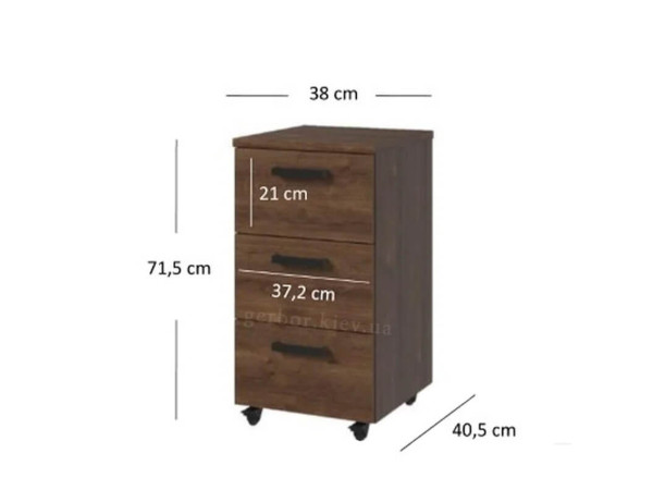 BRASS Тумба мобільна 3S MEBELBOS