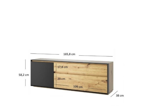 BOSCO Тумба ТВ 1D1S1K/165 MEBELBOS