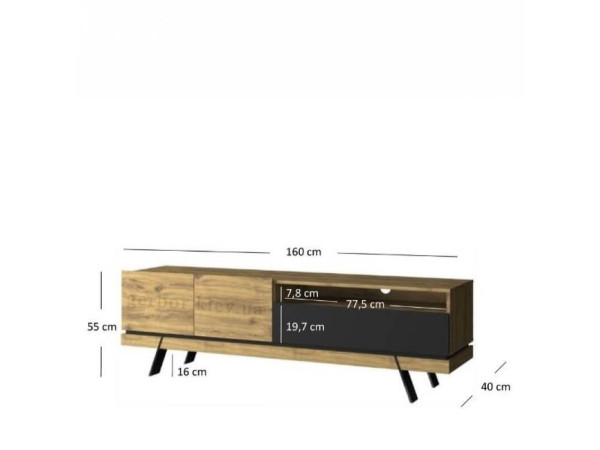 STREET Тумба ТВ 2D1S/160 MEBELBOS