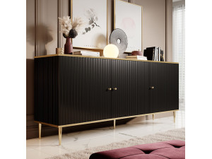 GLAMOUR CAMA MEBLE Комод чорний
