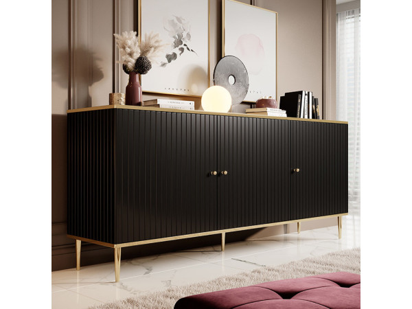 GLAMOUR CAMA MEBLE Комод чорний